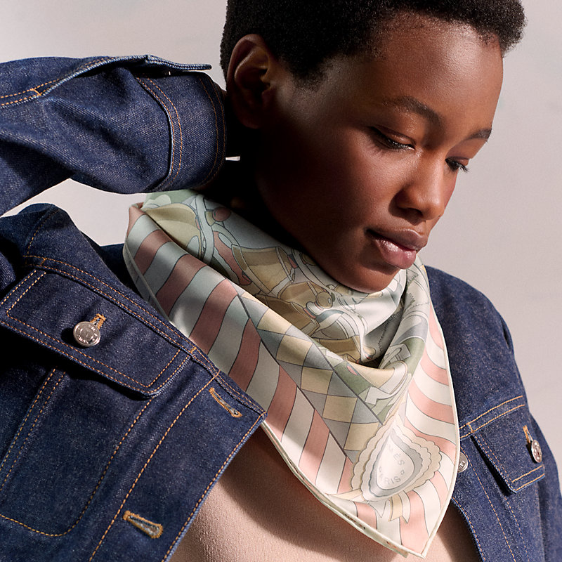 Pony Pit Stop double face scarf 90 - Grey | Hermès USA